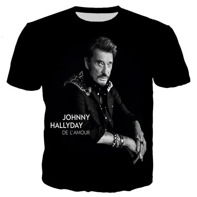 Tee-shirt Johnny Hallyday De l'amour, tailles S à 6XL