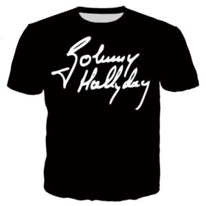 Tee-shirt imprimé Johnny Hallyday modèle #1