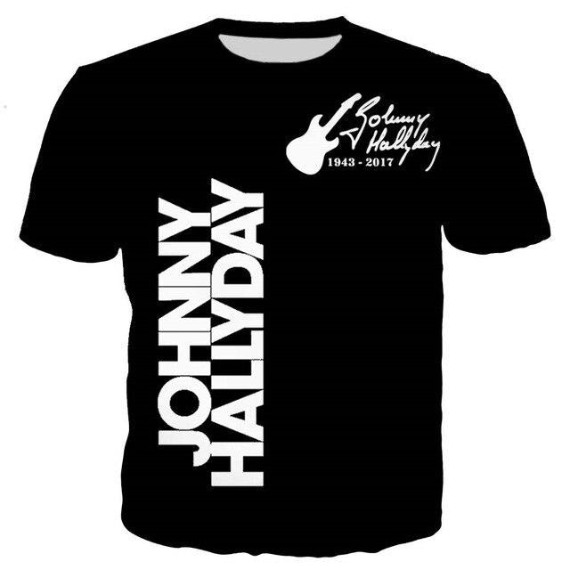 Tee-shirt imprimé Johnny Hallyday #5, tailles S à 6XL
