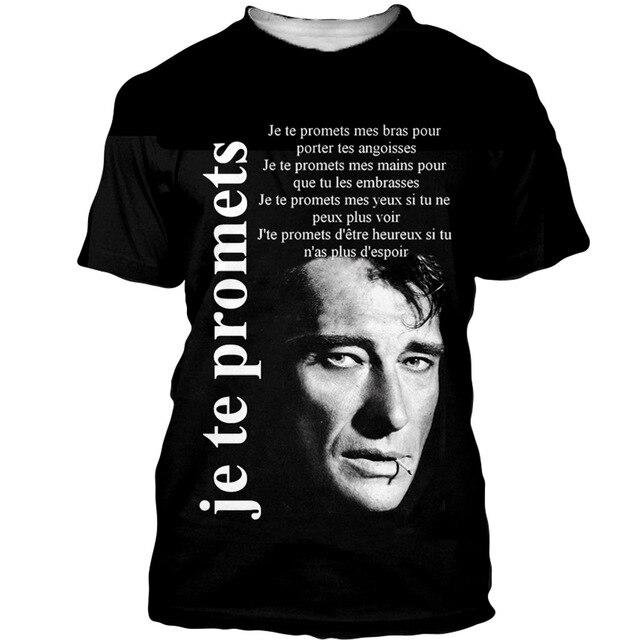 Tee-shirt Johnny Hallyday « Je te promets » en plusieurs tailles