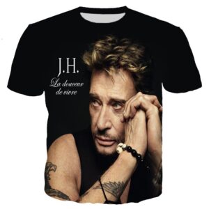 Tee-shirt Johnny Hallyday, visuel La douceur de vivre