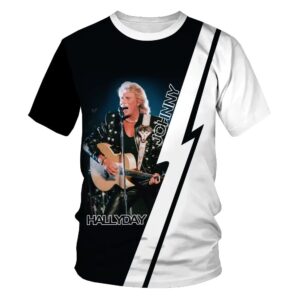 Tee-shirt Johnny Hallyday "Légende du rock" tailles S à 6XL