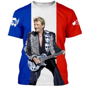 Tee-shirt Johnny Hallyday Mon pays #1, tailles S à 6XL