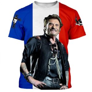 Tee-shirt Johnny Hallyday Mon pays #2, tailles S à 6XL