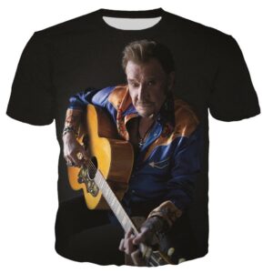 Tee-shirt Johnny Hallyday Son rêve américain, tailles S à 5XL